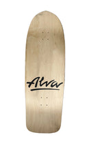Load image into Gallery viewer, TONY ALVA SIGNED SUPER PIG DECK- black hallowed Magenta with white OG logo and blue splatter
