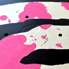 Load image into Gallery viewer, Alva Pig Black/Pink Signed Skateboard Deck - Splatter deck