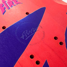 Load image into Gallery viewer, ALVA STREET FIRE -  Red with purple, orange and pink logo Deck