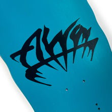 Load image into Gallery viewer, ALVA STREET FIRE - Turquoise with orange and pink logo Deck