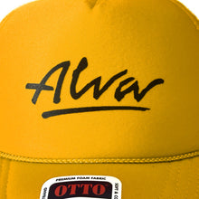 Load image into Gallery viewer, ALVA YELLOW OG LOGO TRUCKER HAT