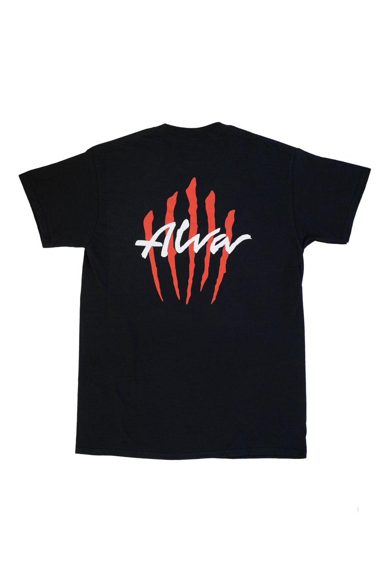 ALVA BLACK SCRATCH LOGO T-SHIRT – Alva-Skates.com