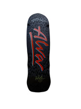Load image into Gallery viewer, ALVA TRIPLE SCRATCH DECK -OG Electric Orange on Black Leopard with a Blue top sheet Signed
