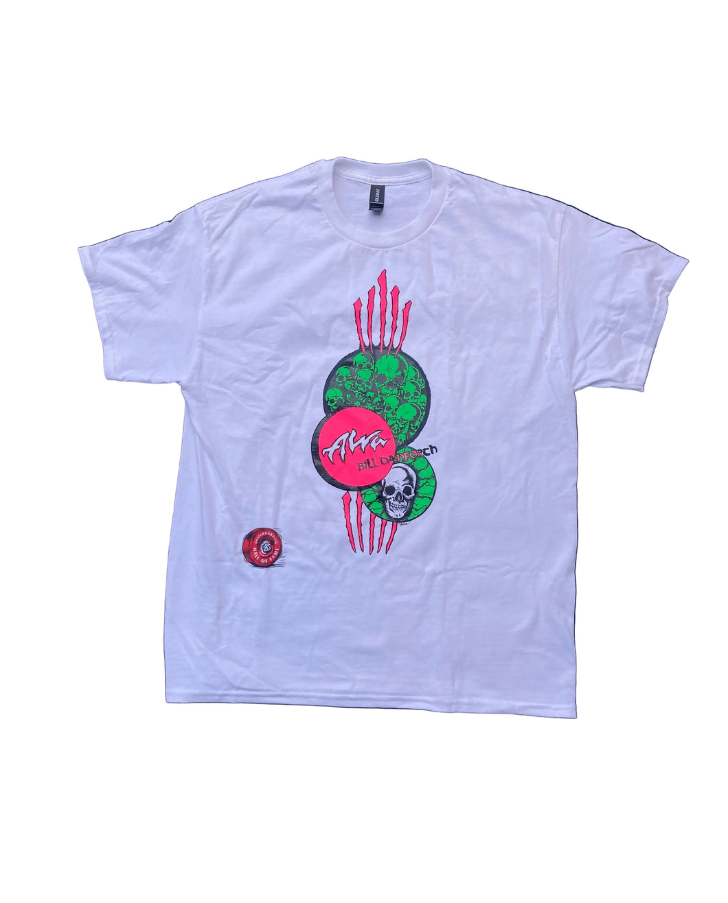 EVA-01 Art T-Shirt & Skateboard スケボー ALVA WHITE DANFORTH Hall of Fame Circle of Skulls T-SHIRT – Alva