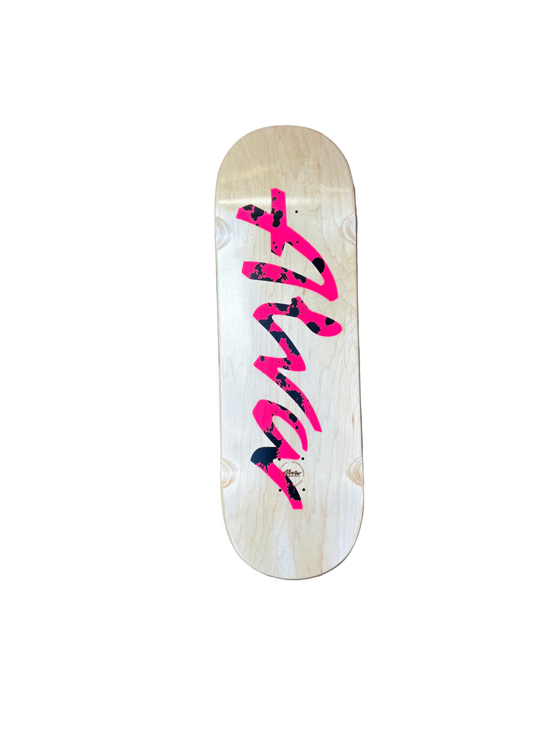 ALVA POPSICLE  with Pink and black splatter OG logo Team Deck