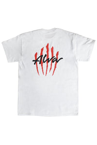 ALVA WHITE SCRATCH LOGO T-SHIRT