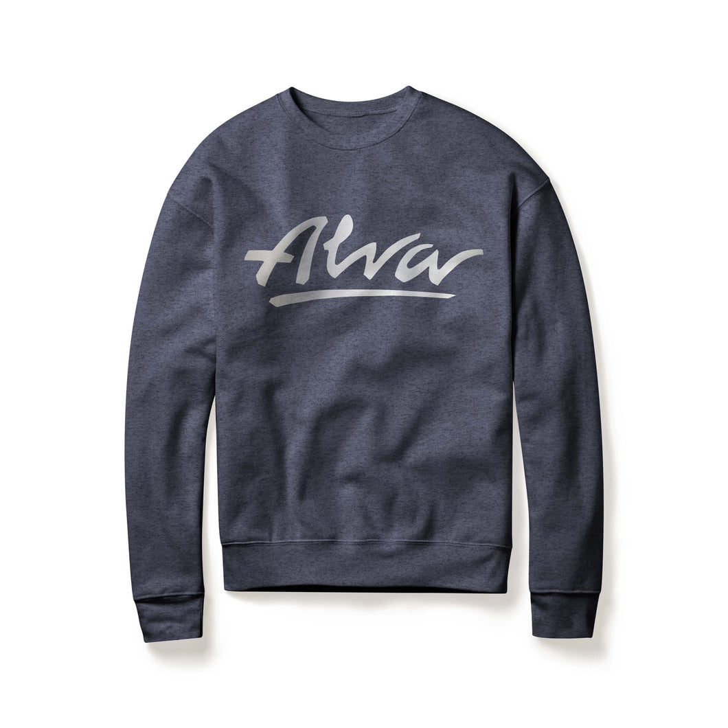 Alva Crewneck Sweatshirt Heather Grey with Silver OG Logo