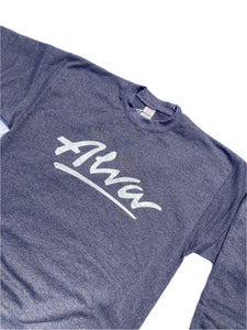Alva Crewneck Sweatshirt Heather Grey with Silver OG Logo