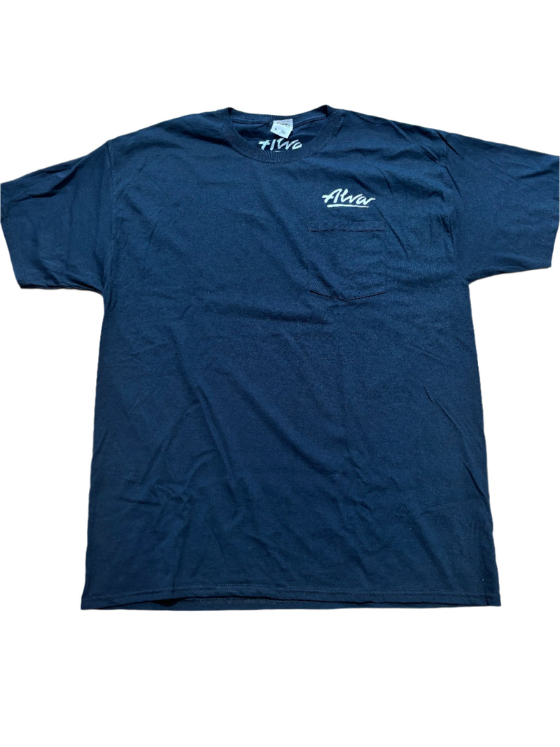 ALVA OG Logo Pocket T- Black with White OG Alva logo on pocket
