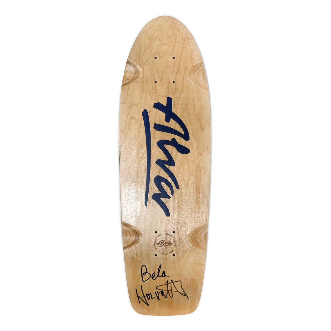 Alva Bella Natural/Cobalt Blue Signed Skateboard Deck
