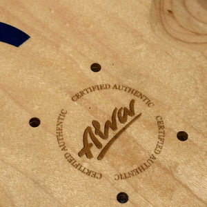 Alva Bella Natural/Cobalt Blue Signed Skateboard Deck