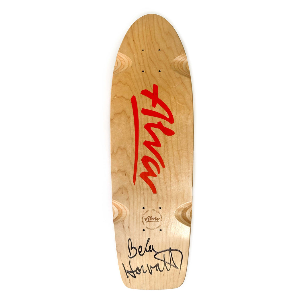 Alva Bela Natural/Orange Signed Skateboard Deck
