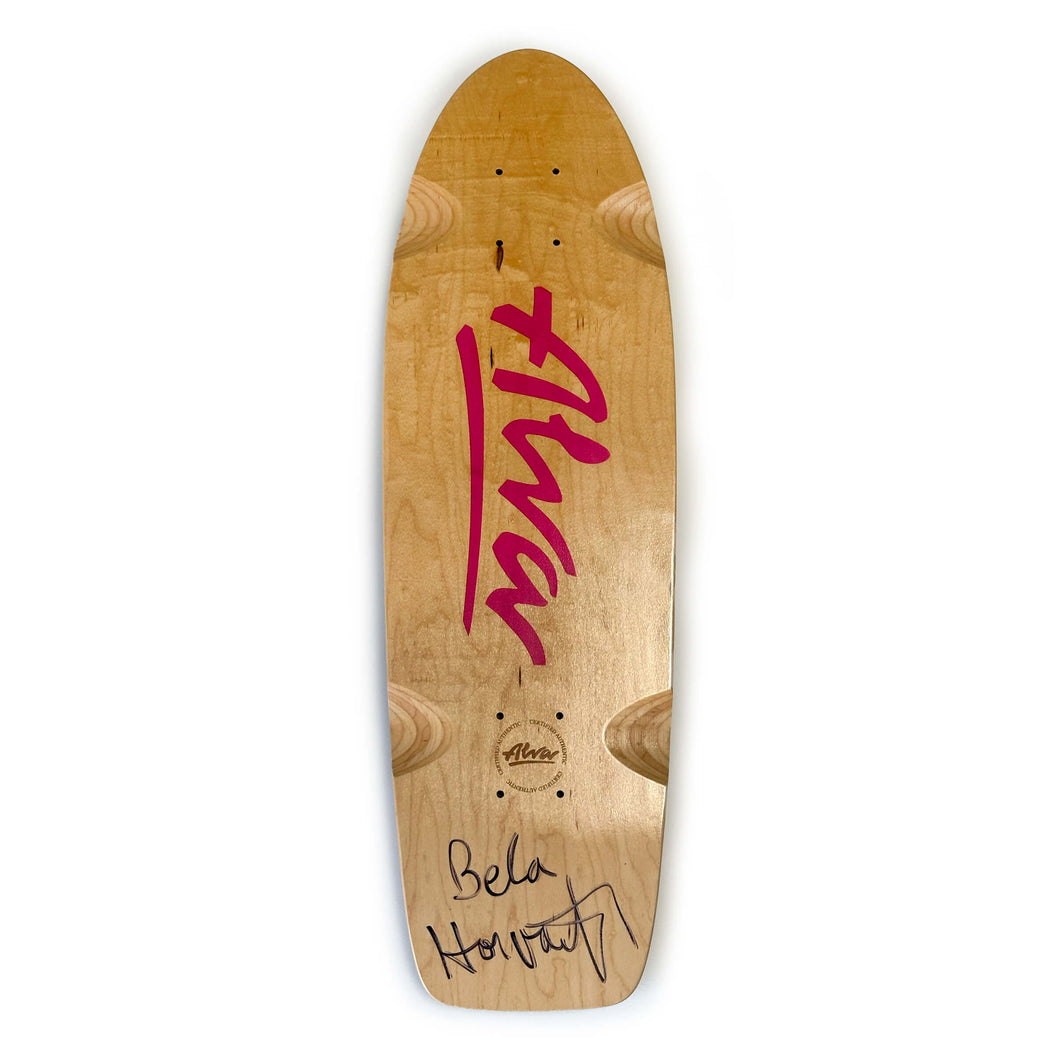 Alva Bela Natural/ Magenta Signed Skateboard Deck