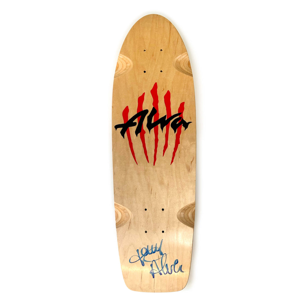 Alva Bela Scratch Logo Natural Signed Skateboard Deck