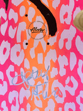 Load image into Gallery viewer, 1979 LEOPARD - signed- one of a kind hand made color way- black  OG logo on tri florescent leopard
