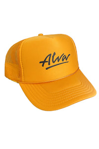 ALVA YELLOW OG LOGO TRUCKER HAT