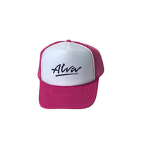 Load image into Gallery viewer, ALVA MAGENTA OG LOGO TRUCKER HAT
