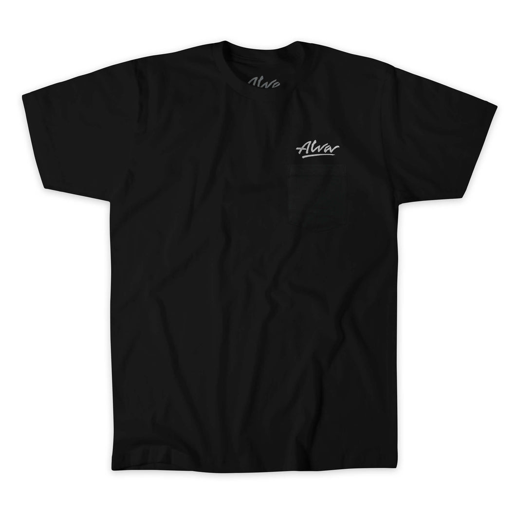 ALVA OG Logo Pocket T- Black with White OG Alva logo