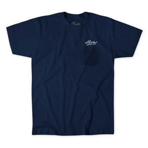 ALVA OG Logo Pocket T- Navy with White OG Alva logo