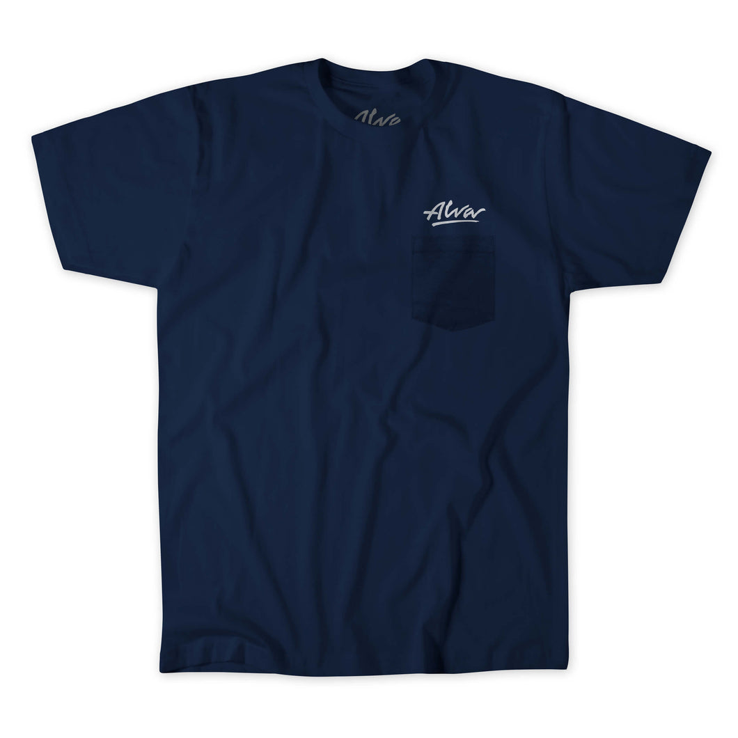 ALVA OG Logo Pocket T- Navy with White OG Alva logo