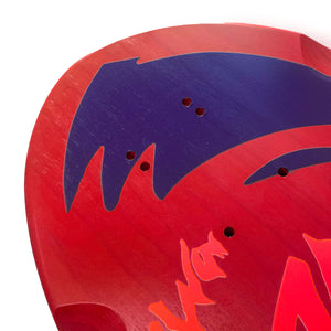 ALVA STREET FIRE -  Red with purple, orange and pink logo Deck