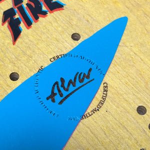 Alva Street Fire Yellow Signed Skateboard Deck