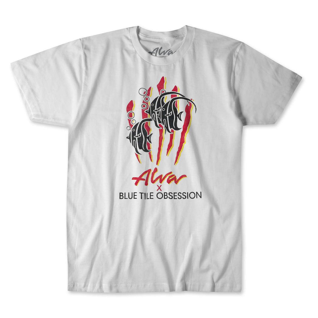 ALVA Blue Tile Obsession White T Shirt