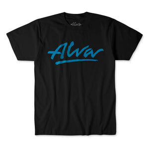 ALVA OG LOGO T-SHIRT BLACK -BLUE