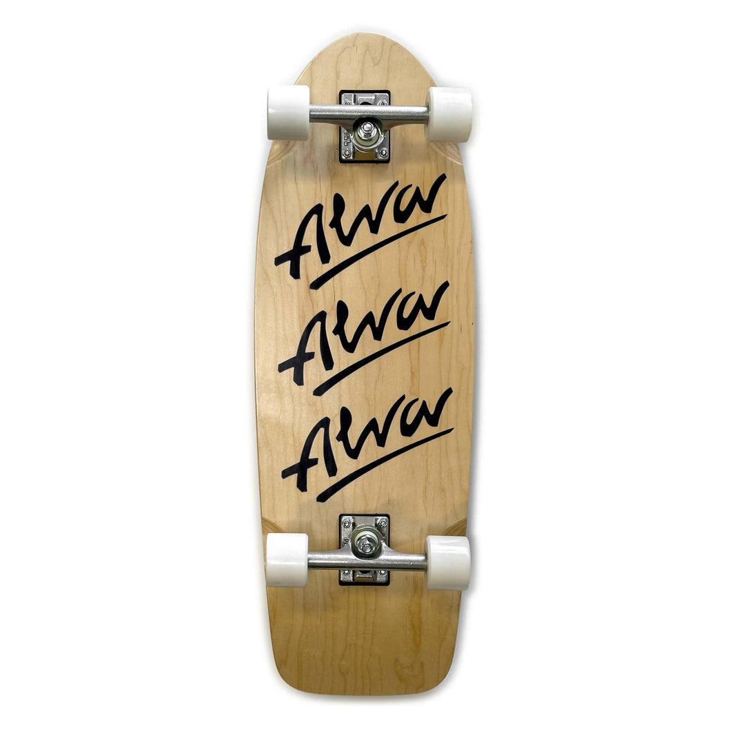 ALVA TRI-LOGO custom COMPLETE-BLACK with white wheels