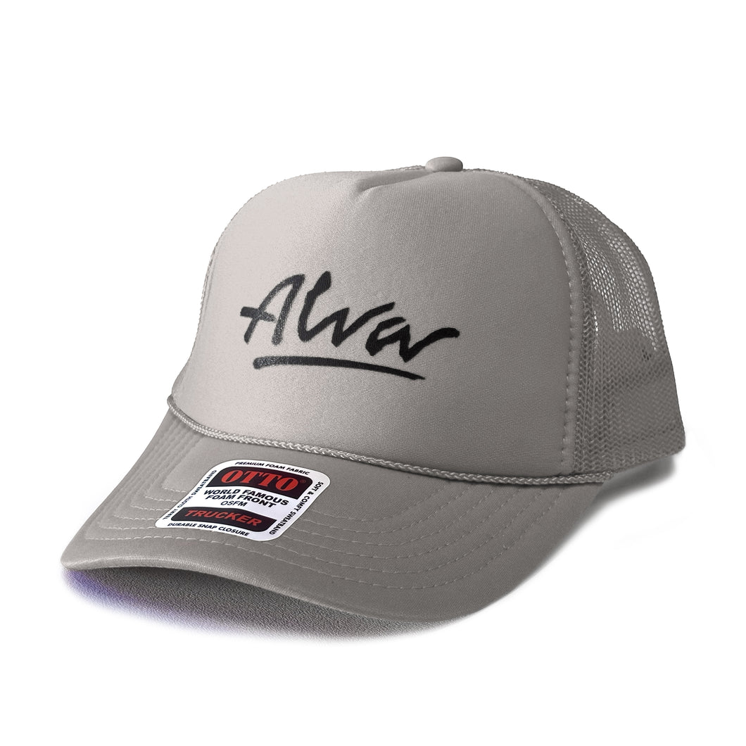 ALVA GREY OG LOGO TRUCKER HAT