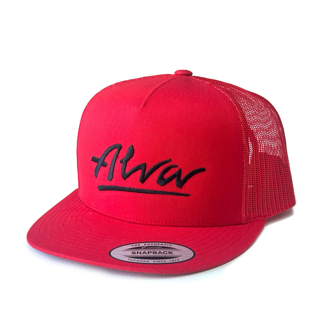 ALVA RED OG LOGO SNAPBACK HAT - 5 PANEL