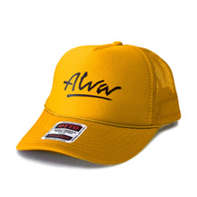 Load image into Gallery viewer, ALVA YELLOW OG LOGO TRUCKER HAT
