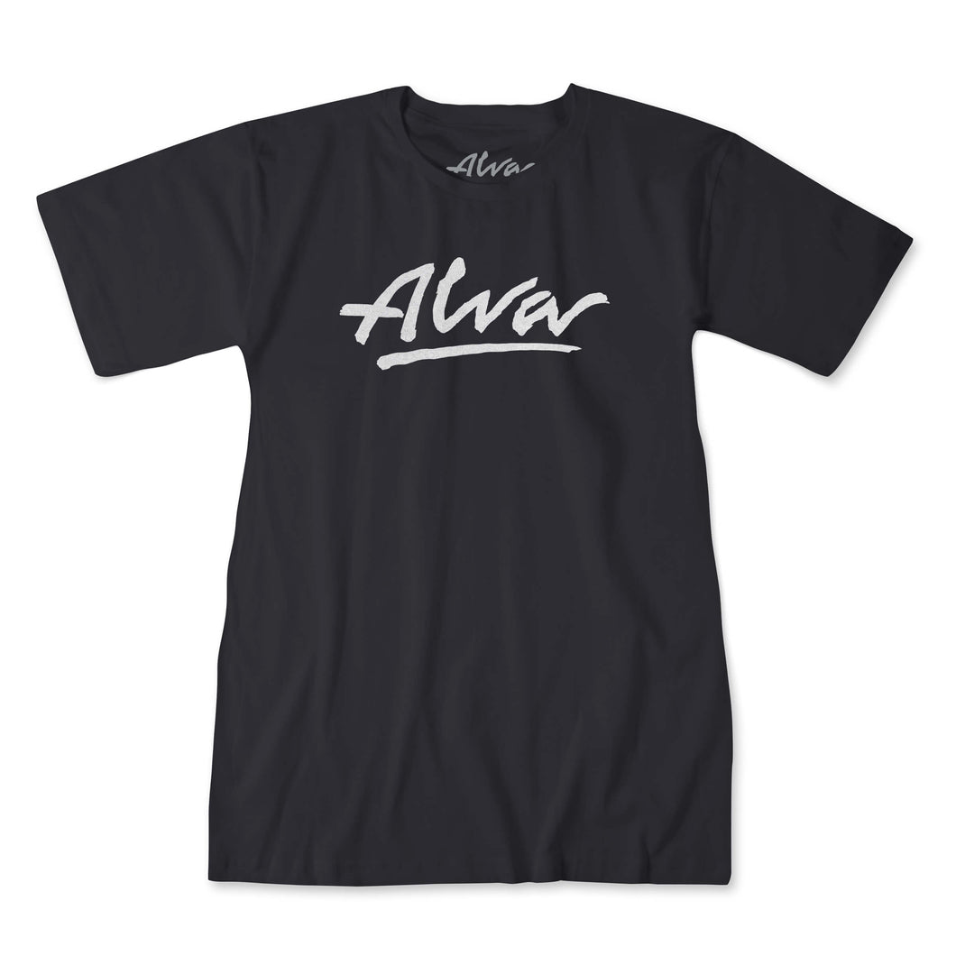 ALVA Womens OG Logo T Shirt- Grey with white